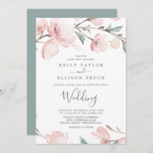 Convite para Casamento de primavera Cherry Blossom