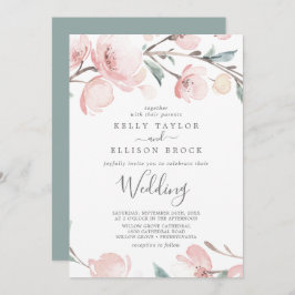 Convite para Casamento de primavera Cherry Blossom