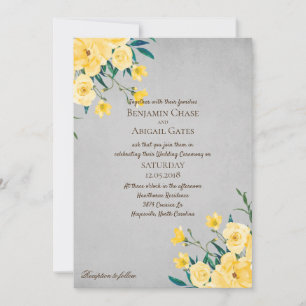 Convite para Casamento de primavera de Buquê Amare