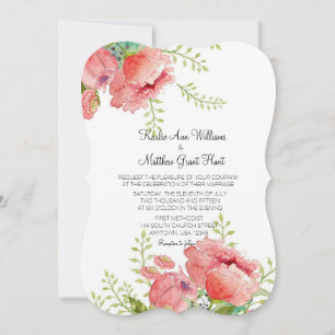 Convite para Casamento de primavera Peony