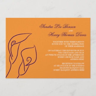 Convite Para Casamento De Purple & Orange Calla Li