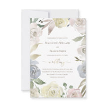 convite para casamento de quadro floral