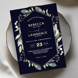 Convite para casamento de quadro geométrico geomét