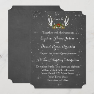 Convite para Casamento de Quadros de Chalkboard