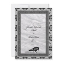 Convite para Casamento de Quadros Góticos de Raven