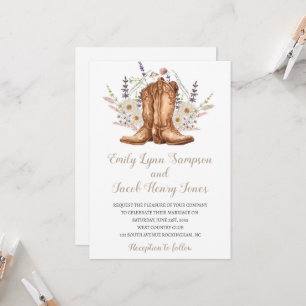 Convite para Casamento de Raízes Ocidentais Rustic