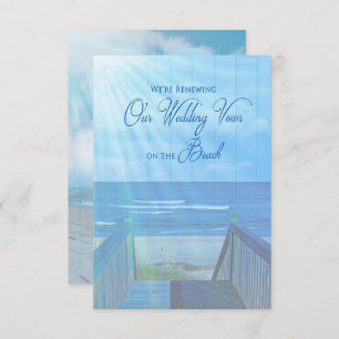 Convite para Casamento de RENOVAÇÃO de Praia - Rai