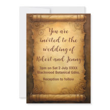 Convite para Casamento de Rolagem Fantasy