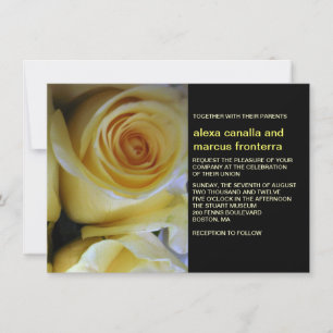 Convite para Casamento de Rosa Amarela