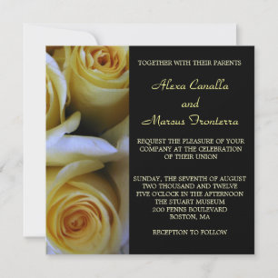 Convite para Casamento de Rosa Amarela