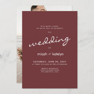 Convite para casamento de Rosa Cinnamon minimalist