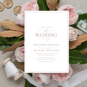 Convite para Casamento de Rosa de Moderno com Cali