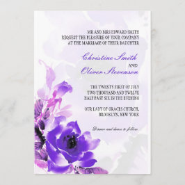 Convite para Casamento de Rosa Roxo