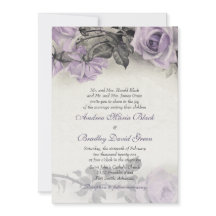 Convite para Casamento de Rosa Roxo da Sterling Si