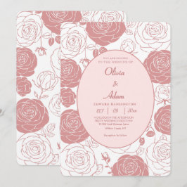 Convite para Casamento de Rosas Brancas