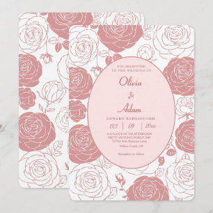 Convite para Casamento de Rosas Brancas
