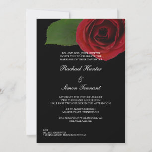 Convite para Casamento de Rosas vermelhas Clássic