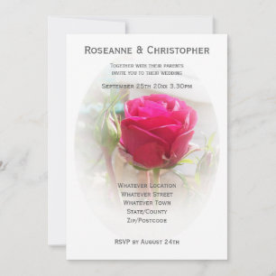 Convite para Casamento de Rosebud Rosa
