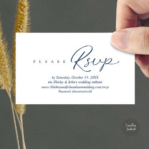 Convite para Casamento de RSVP Moderno, via Web si