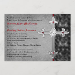 Convite para Casamento de Rúbi Medieval Celtic Cro