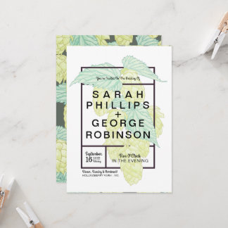 Convite para Casamento de Saltos de Cerveja Modern