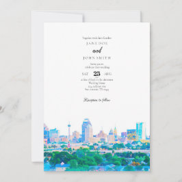Convite para Casamento de San Antonio Skyline