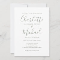 Convite para Casamento de Script de Assinatura Ver