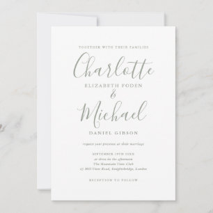 Convite para Casamento de Script de Assinatura Ver