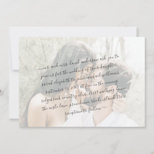 Convite para Casamento de Script de Fotografia do 