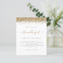 Convite para Casamento de Script de Lusura Dourada