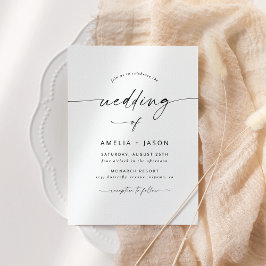 Convite para Casamento de Script Elegante Moderno