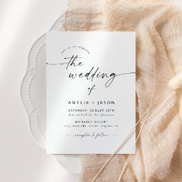 Convite para Casamento de Script Elegante Moderno