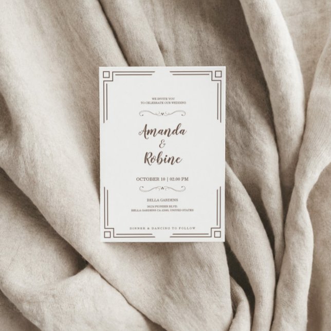 Convite para Casamento de Script Elegante Simples (Criador carregado)