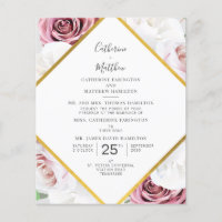 Convite para Casamento de Script Geométrico de Flo