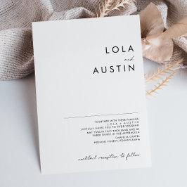 Convite para Casamento de Script Minimalista Moder