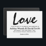 Convite para Casamento de Script Moderno<br><div class="desc">Moderno, Simples e Chic, tudo em um convite. Estilo de fonte, tamanho e cor podem ser personalizados para ajustado das suas necessidades.</div>
