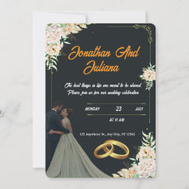 Convite para Casamento de Script Romântico