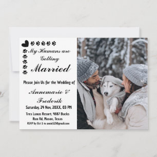 Convite para Casamento de Sobremesas de Cachorro