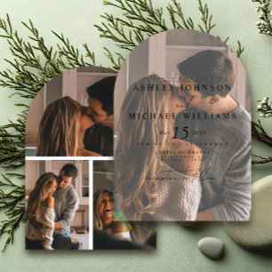 Convite para Casamento de Sobreposição de Arch de 