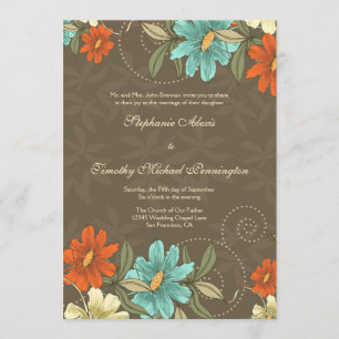 Convite para casamento de sorvete de laranja de mo