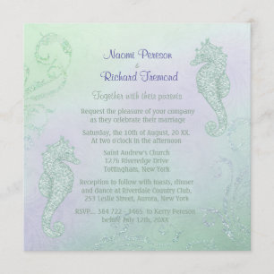 Convite para Casamento de Sparkle Seacavalo
