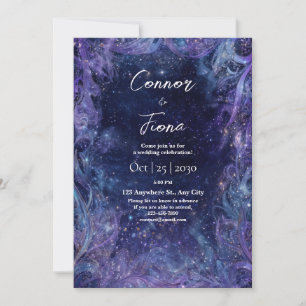 Convite para casamento de Starlit Galaxy