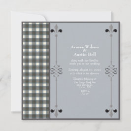 Convite para Casamento de Stewart Blue Dress Tarta