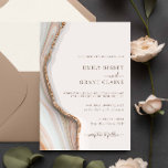 Convite para Casamento de Stone Marble Agate<br><div class="desc">Projetada para coordenar com nossa coleção natural de agatos de mármore, esta placa de convite de casamento personalizável e correspondente apresenta uma textura maravilhosa de agata de mármore em cores naturais emparelhada com texto contemporâneo. Para personalização mais avançada deste design, por exemplo, alteração do layout, da fonte ou do tamanho...</div>