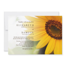 Convite para Casamento de Sunflower Amarelo