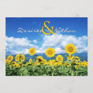 Convite para Casamento de Sunflower de Verão