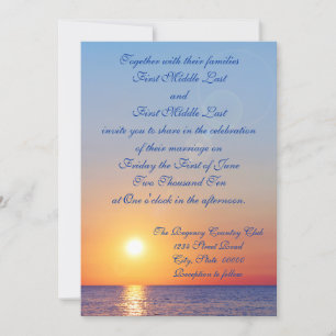 Convite para Casamento de Sunset