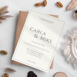 Convite para Casamento de Taupe Minimalista<br><div class="desc">Elevem seu casamento com este convite minimalista de eterno, com um fundo limpo, tipografia serifônica refinada e uma paleta neutra e suave. Perfeito para casais que procuram uma estética de casamento elegante, subestimada e moderna. Ideal para casamentos de luxo, elopementos de cidades ou cerimônias quic-country. Recursos de Design 🌾: -Lata...</div>