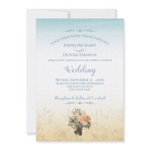 Convite para Casamento de Tema à beira-mar