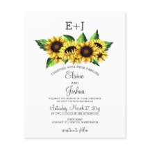 Convite para Casamento de Terras de Girassóis de O